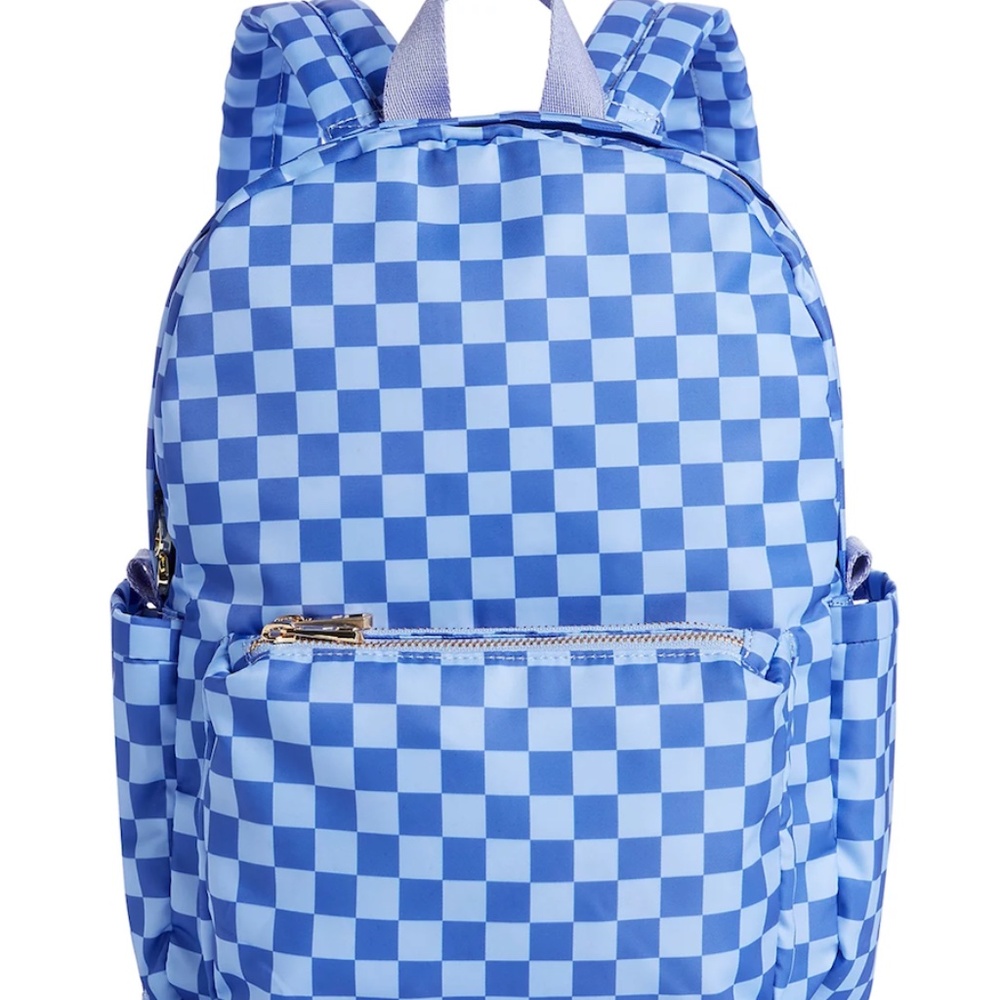 State - Lorimer Lilac and Purple Checkered Backpack NWOT